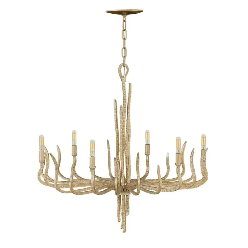 Żyrandol metalowy złoty 6-punktowy HK/SPYRE6C CPG z serii SPYRE - Elstead Lighting Nowość